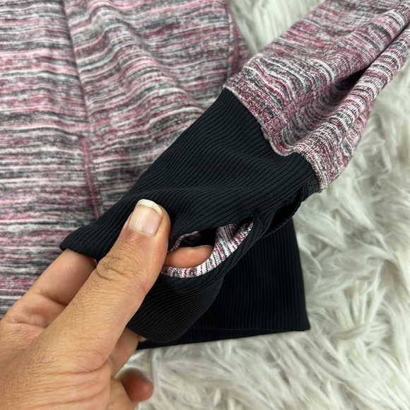 Lululemon Runderful 1/2 Zip Space Dye Camo Berry Rumble Multi / Black - Picture 3 of 7